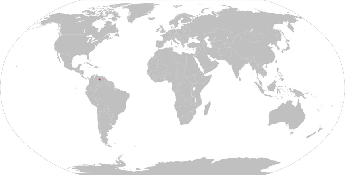 Slepá mapa světa s vyznačenou zemí červeně