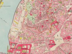 Katastrální mapa pražského Josefova z roku 1852.